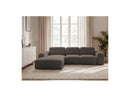 Montaigne - Convertible Corner Sofa with Large Chaise Lounge - Bouclette Fabric - Left Corner