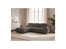 Montaigne - Convertible Corner Sofa with Large Chaise Lounge - Bouclette Fabric - Left Corner