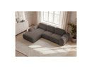 Montaigne - Convertible Corner Sofa with Large Chaise Lounge - Bouclette Fabric - Left Corner