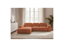 Montaigne - Convertible Corner Sofa with Large Chaise Lounge - Bouclette Fabric - Left Corner