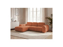 Montaigne - Convertible Corner Sofa with Large Chaise Lounge - Bouclette Fabric - Left Corner
