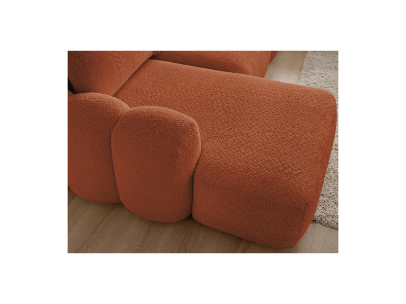 Montaigne - Convertible Corner Sofa with Large Chaise Lounge - Bouclette Fabric - Left Corner