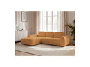 Montaigne - Convertible Corner Sofa with Large Chaise Lounge - Bouclette Fabric - Left Corner
