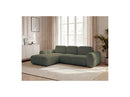 Montaigne - Convertible Corner Sofa with Large Chaise Lounge - Bouclette Fabric - Left Corner