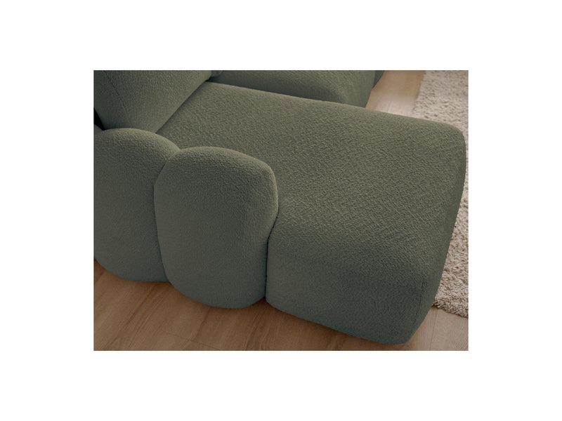 Montaigne - Convertible Corner Sofa with Large Chaise Lounge - Bouclette Fabric - Left Corner