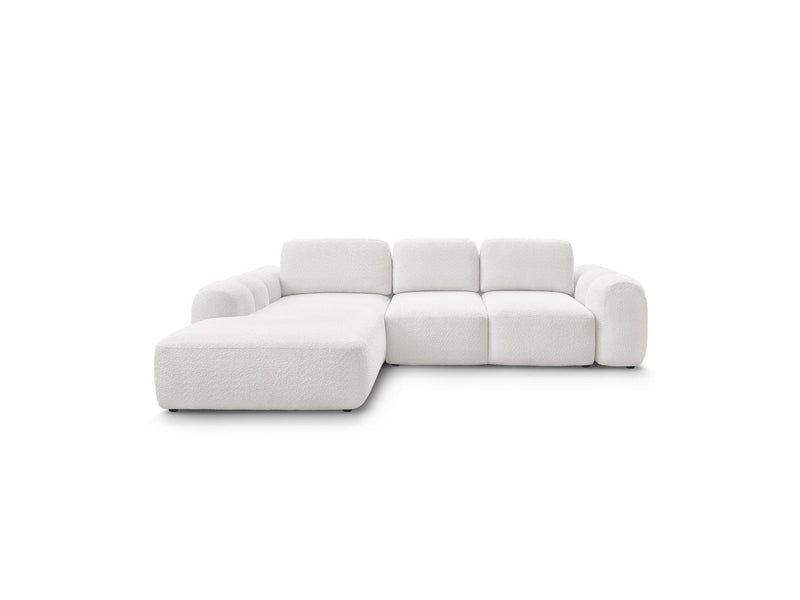Montaigne - Convertible Corner Sofa with Large Chaise Lounge - Bouclette Fabric - Left Corner