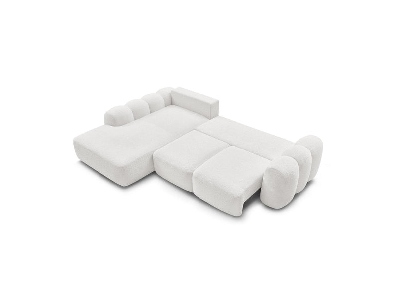 Montaigne - Convertible Corner Sofa with Large Chaise Lounge - Bouclette Fabric - Left Corner