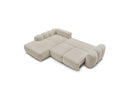 Montaigne - Convertible Corner Sofa with Large Chaise Lounge - Bouclette Fabric - Left Corner