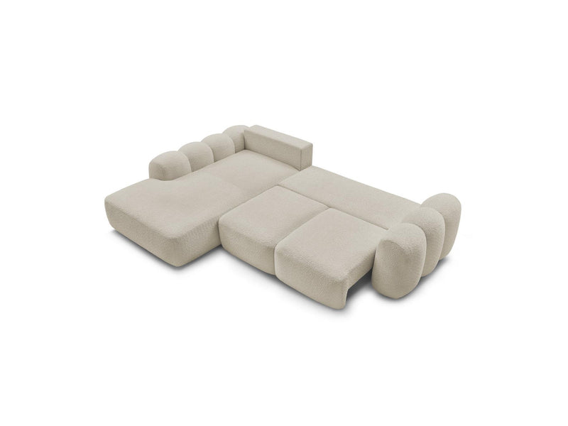 Montaigne - Convertible Corner Sofa with Large Chaise Lounge - Bouclette Fabric - Left Corner