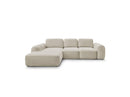 Montaigne - Convertible Corner Sofa with Large Chaise Lounge - Bouclette Fabric - Left Corner