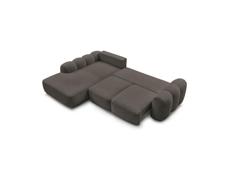 Montaigne - Convertible Corner Sofa with Large Chaise Lounge - Bouclette Fabric - Left Corner