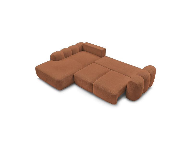 Montaigne - Convertible Corner Sofa with Large Chaise Lounge - Bouclette Fabric - Left Corner
