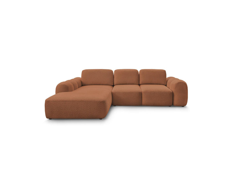 Montaigne - Convertible Corner Sofa with Large Chaise Lounge - Bouclette Fabric - Left Corner