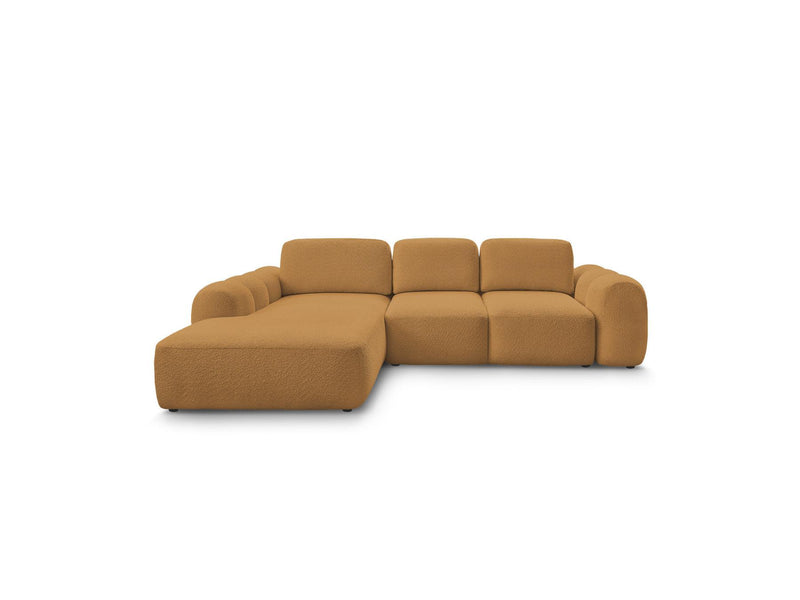 Montaigne - Convertible Corner Sofa with Large Chaise Lounge - Bouclette Fabric - Left Corner