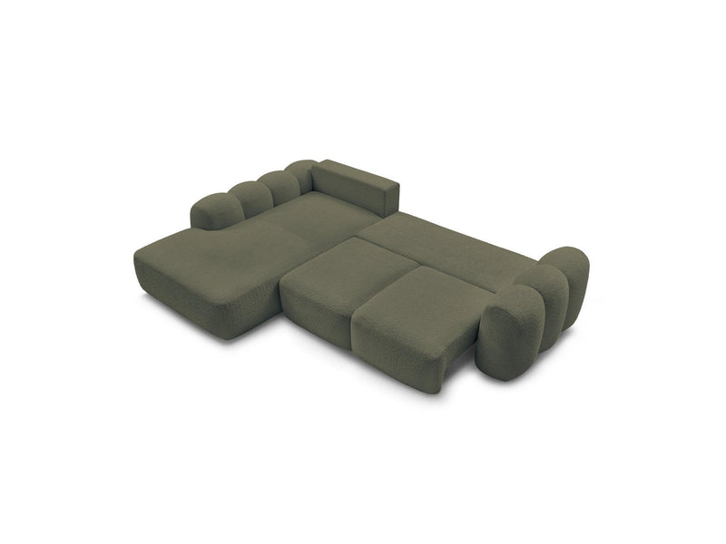 Montaigne - Convertible Corner Sofa with Large Chaise Lounge - Bouclette Fabric - Left Corner
