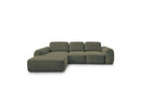 Montaigne - Convertible Corner Sofa with Large Chaise Lounge - Bouclette Fabric - Left Corner