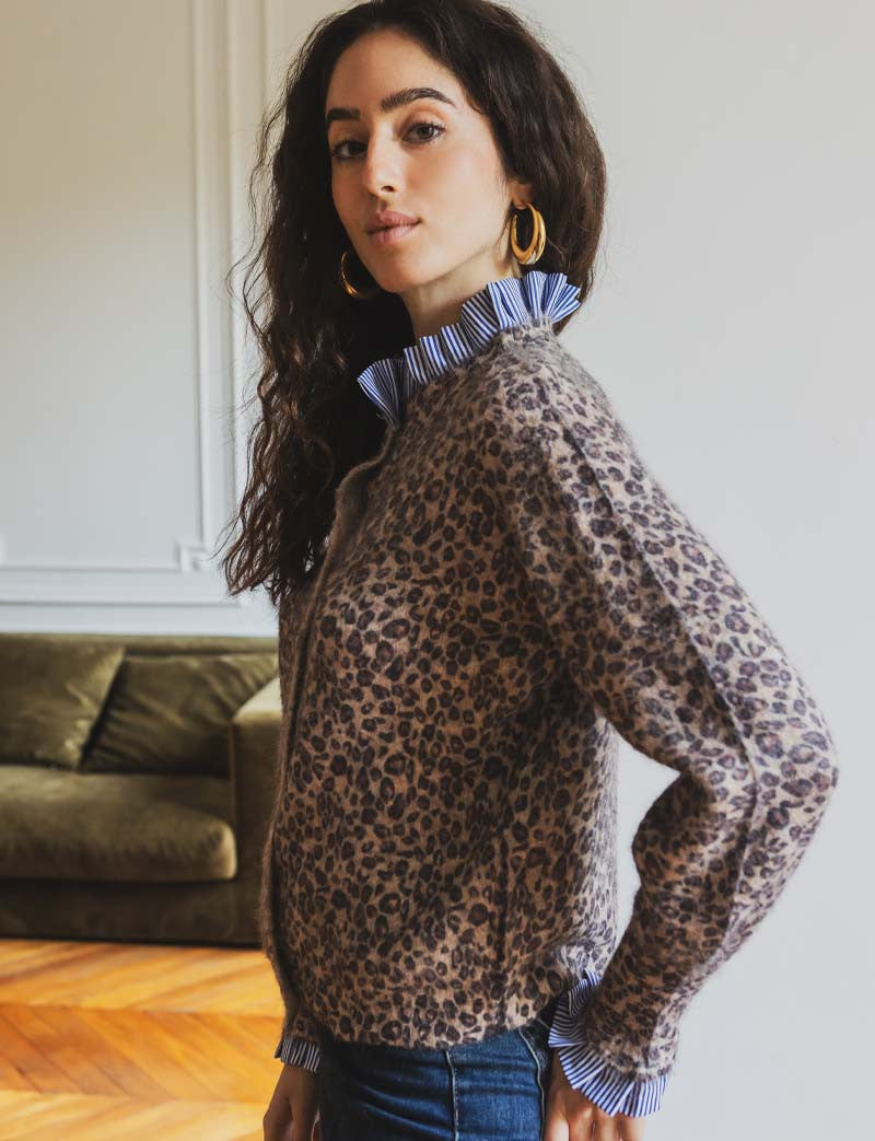 Cardigan Léopard Floran