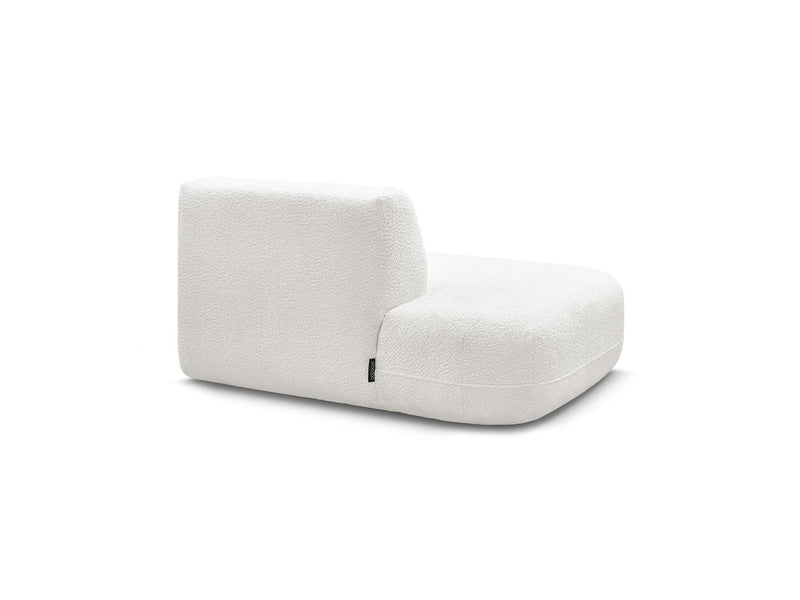 Anda - Silla auxiliar para sofá modular - Tela de chenilla - Ángulo izquierdo