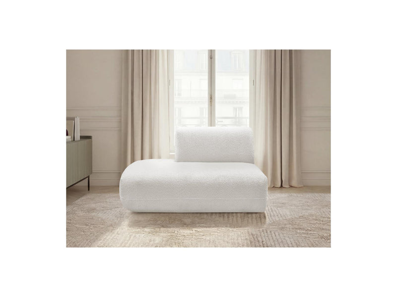 Anda - Silla auxiliar para sofá modular - Tela de chenilla - Ángulo izquierdo