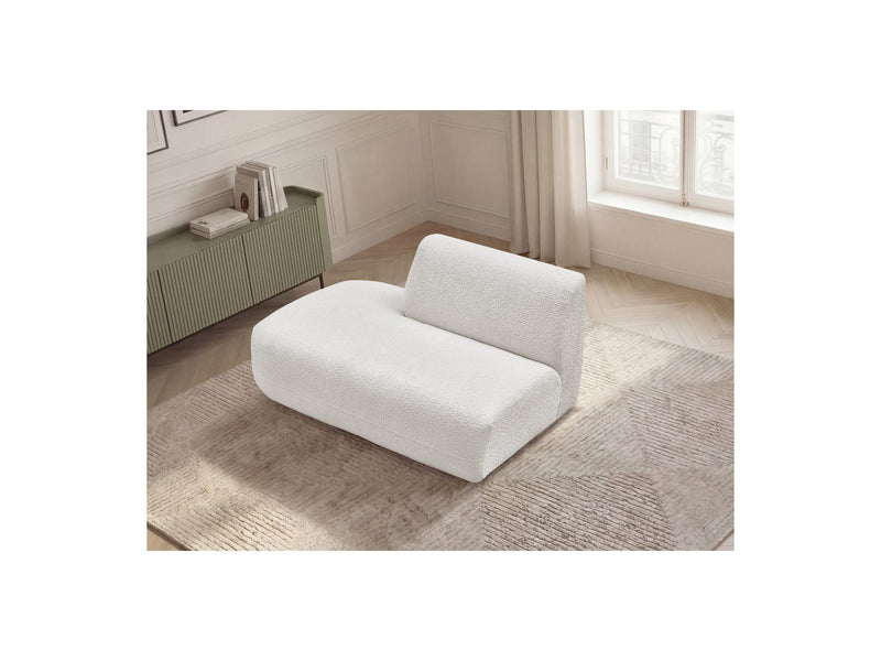 Anda - Silla auxiliar para sofá modular - Tela de chenilla - Ángulo izquierdo