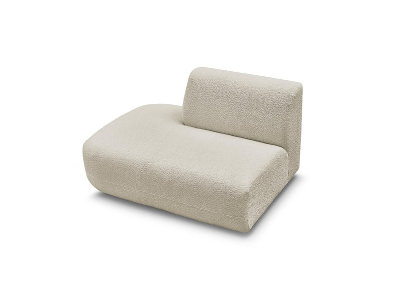 Anda - Silla auxiliar para sofá modular - Tela de chenilla - Ángulo izquierdo