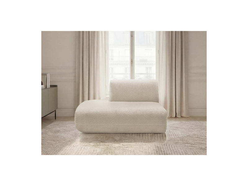 Anda - Silla auxiliar para sofá modular - Tela de chenilla - Ángulo izquierdo