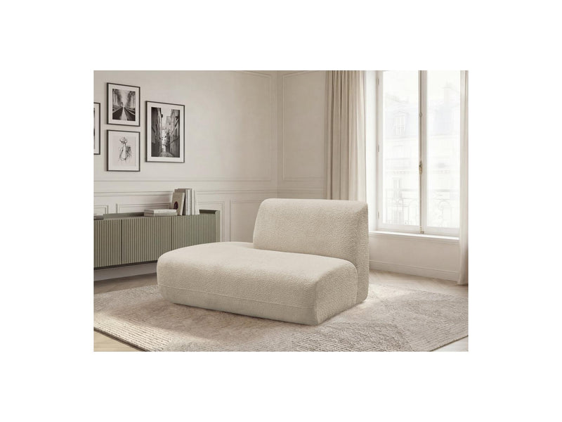 Anda - Silla auxiliar para sofá modular - Tela de chenilla - Ángulo izquierdo