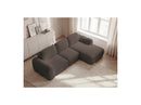 Montaigne - Canapé D'Angle Convertible Coffre - Tissu Bouclette - Angle Droit