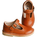 Chaussures Salomé Souples À Scratch Anaël - Cuir Camel - Mixte