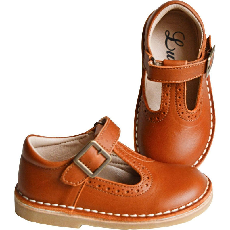 Chaussures Salomé Souples À Scratch Anaël - Cuir Camel - Mixte