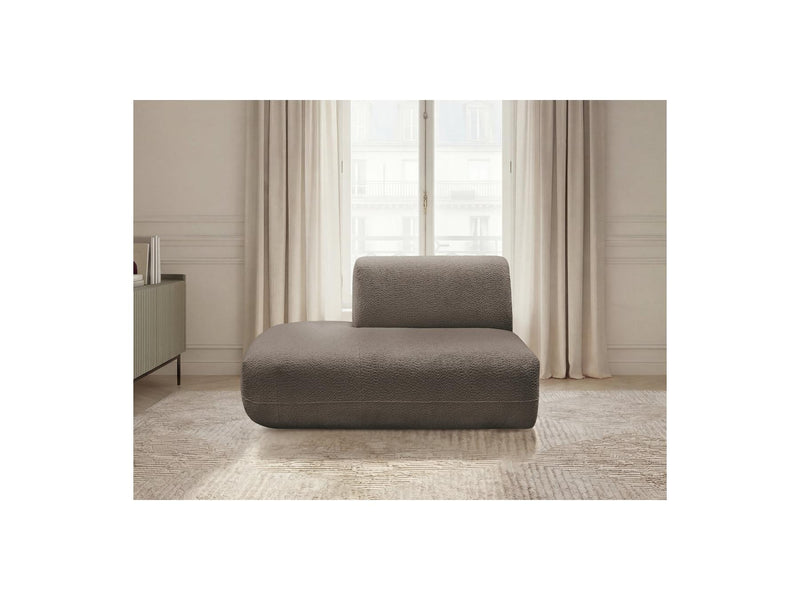 Anda - Silla auxiliar para sofá modular - Tela de chenilla - Ángulo izquierdo