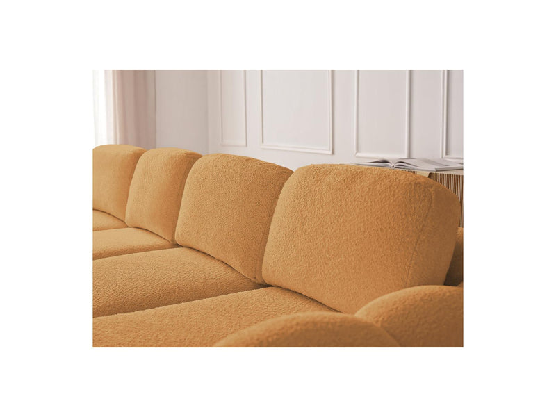 Montaigne - Canapé D'Angle Convertible Coffre - Tissu Bouclette - Angle Droit