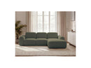 Montaigne - Canapé D'Angle Convertible Coffre - Tissu Bouclette - Angle Droit
