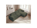 Montaigne - Canapé D'Angle Convertible Coffre - Tissu Bouclette - Angle Droit