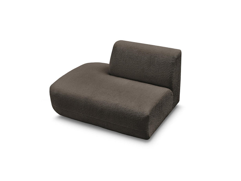 Anda - Silla auxiliar para sofá modular - Tela de chenilla - Ángulo izquierdo