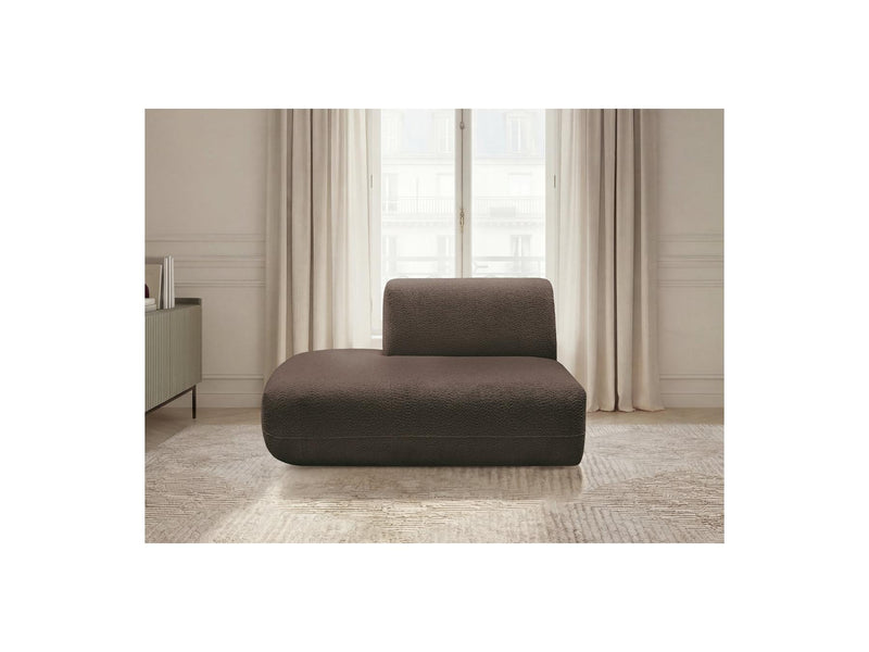 Anda - Silla auxiliar para sofá modular - Tela de chenilla - Ángulo izquierdo