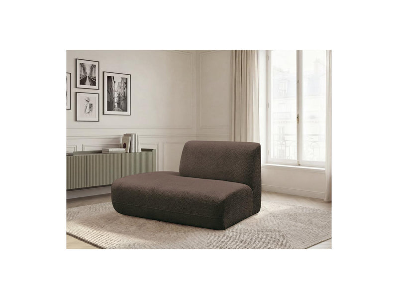 Anda - Silla auxiliar para sofá modular - Tela de chenilla - Ángulo izquierdo