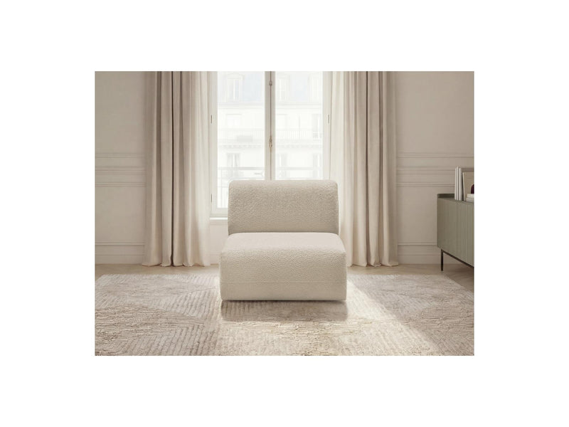 Anda - 1 Seater Chair Without Armrest For Modular Sofa - Chenille Fabric