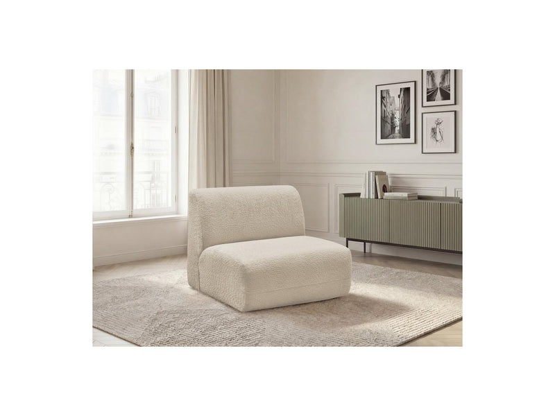 Anda - 1 Seater Chair Without Armrest For Modular Sofa - Chenille Fabric