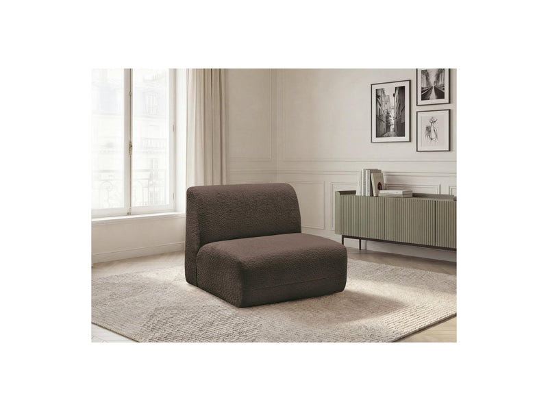 Anda - 1 Seater Chair Without Armrest For Modular Sofa - Chenille Fabric