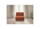 Anda - 1 Seater Chair Without Armrest For Modular Sofa - Chenille Fabric