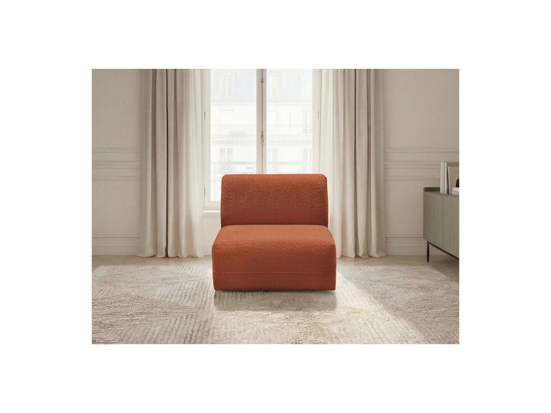 Anda - 1 Seater Chair Without Armrest For Modular Sofa - Chenille Fabric