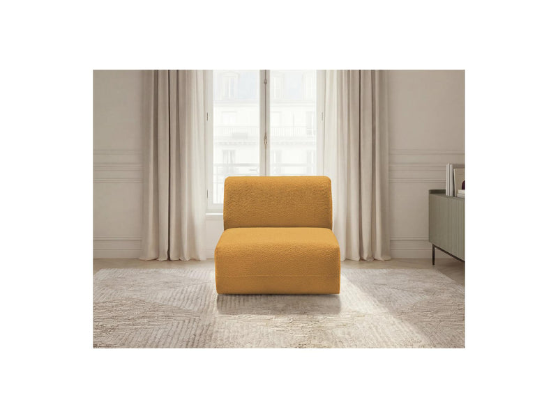 Anda - 1 Seater Chair Without Armrest For Modular Sofa - Chenille Fabric