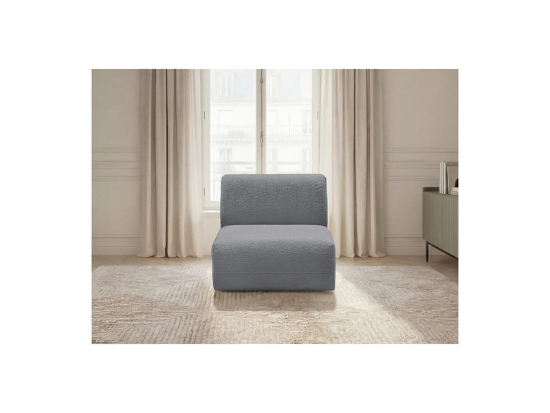 Anda - 1 Seater Chair Without Armrest For Modular Sofa - Chenille Fabric