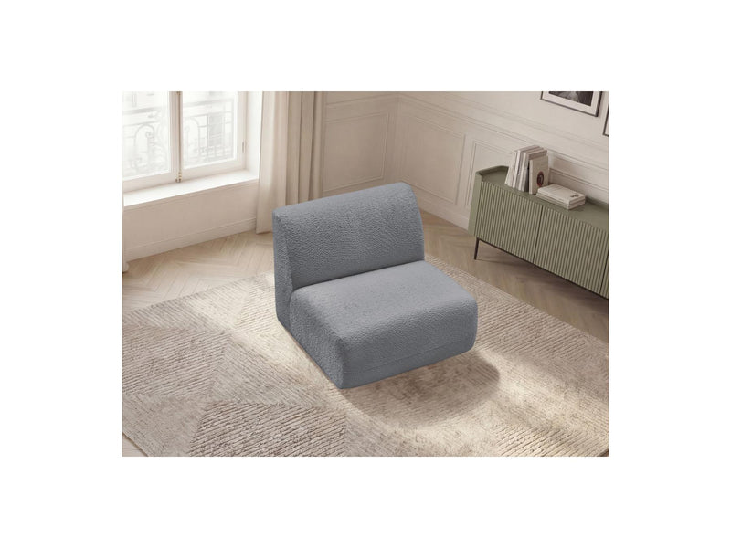 Anda - 1 Seater Chair Without Armrest For Modular Sofa - Chenille Fabric