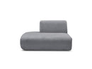 Anda - Silla auxiliar para sofá modular - Tela de chenilla - Ángulo izquierdo