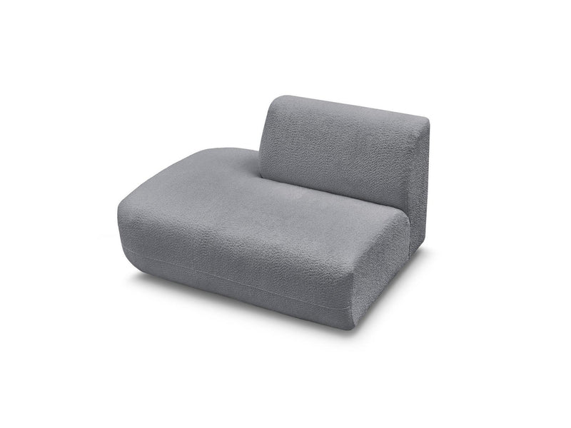 Anda - Silla auxiliar para sofá modular - Tela de chenilla - Ángulo izquierdo