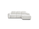 Montaigne - Canapé D'Angle Convertible Coffre - Tissu Bouclette - Angle Droit