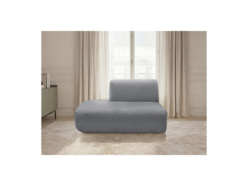 Anda - Silla auxiliar para sofá modular - Tela de chenilla - Ángulo izquierdo