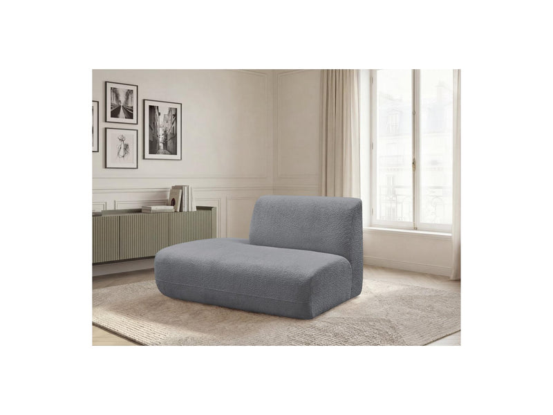 Anda - Silla auxiliar para sofá modular - Tela de chenilla - Ángulo izquierdo